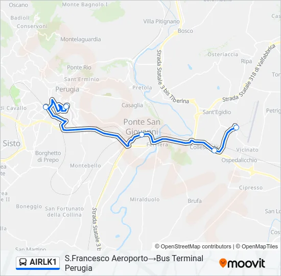 AIRLK1 Bus Line Map