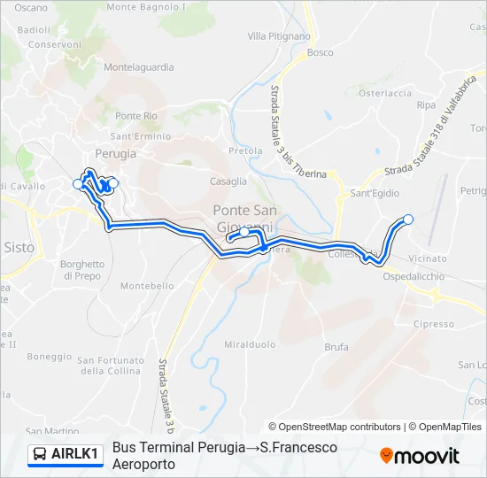 AIRLK1 Bus Line Map