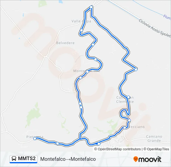 MMTS2 Bus Line Map