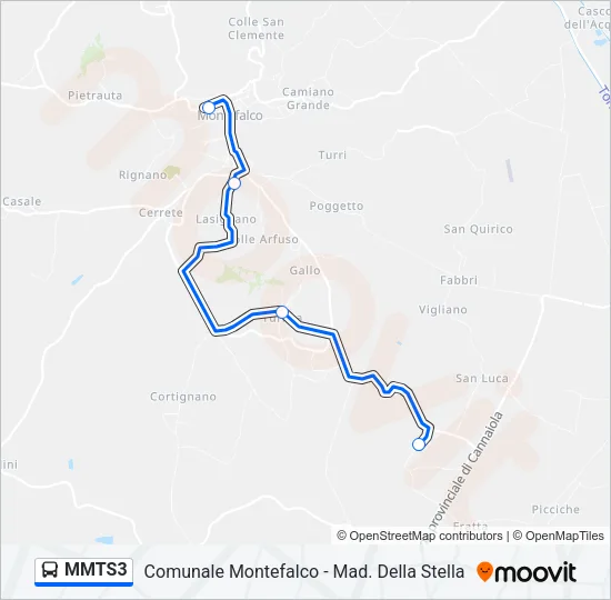 MMTS3 Bus Line Map