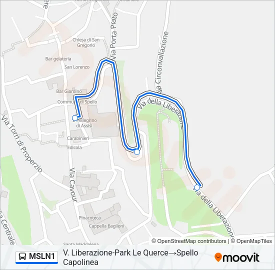 MSLN1 Bus Line Map