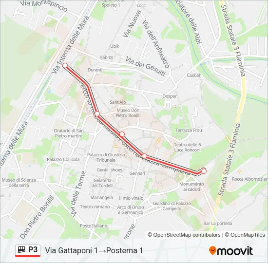 P3 Funicular Line Map