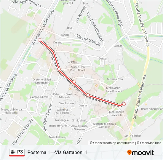 P3 Funicular Line Map