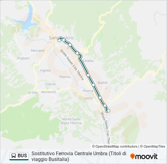 Mappa della linea BUS