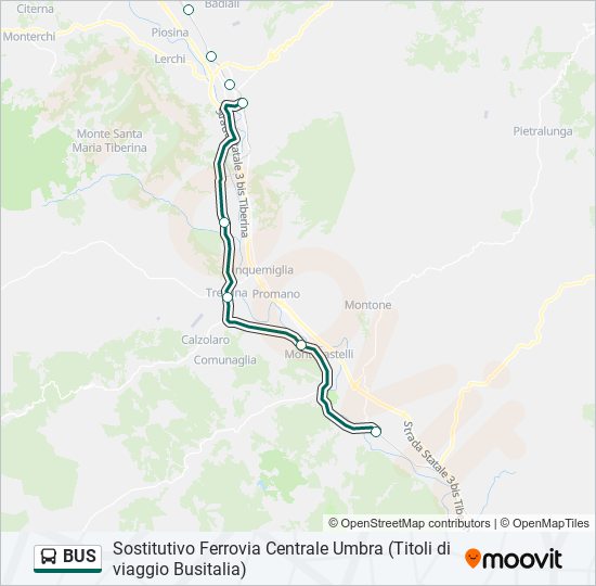 Linea bus orari fermate e mappe Umbertide Aggiornato