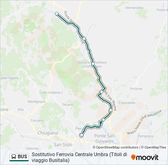 Linea bus orari fermate e mappe Umbertide Aggiornato