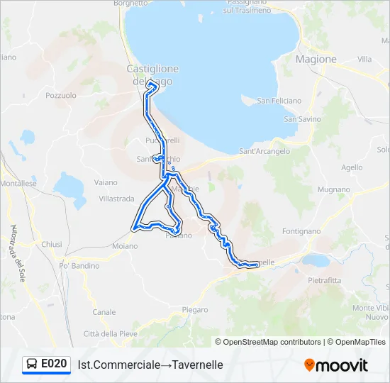 E020 Bus Line Map