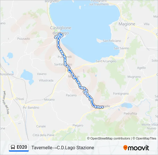E020 Bus Line Map