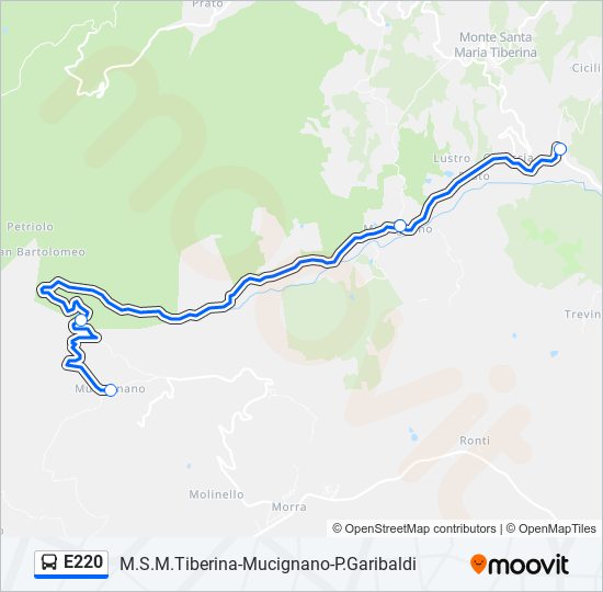 E220 bus Line Map