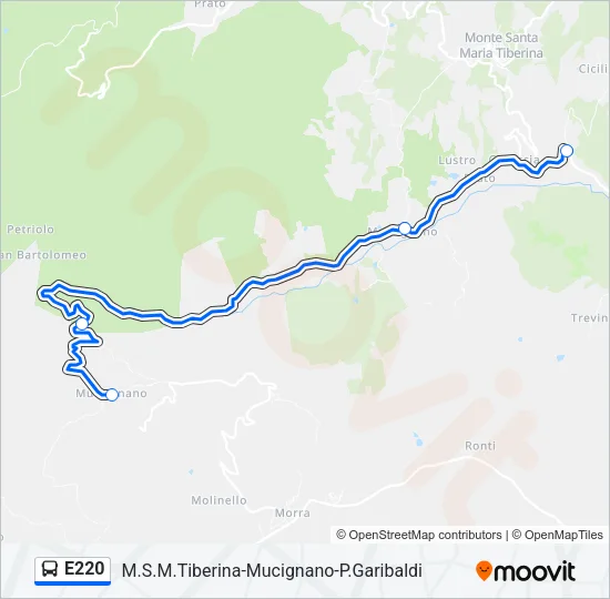 E220 Bus Line Map