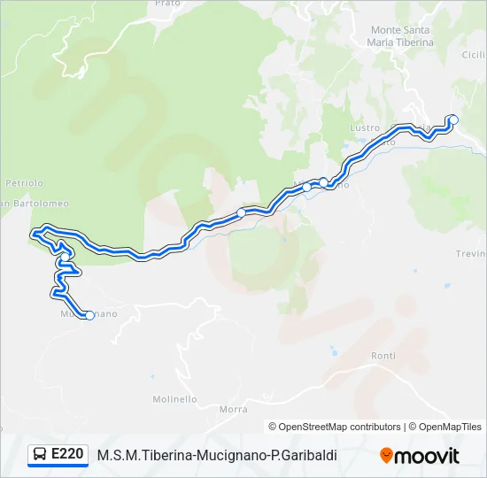 E220 Bus Line Map
