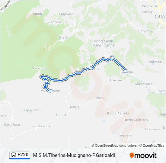 E220 Bus Line Map