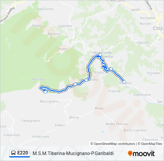 E220 Bus Line Map