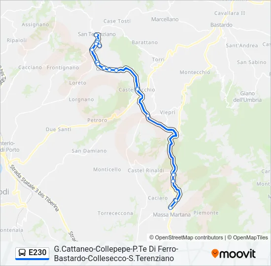 E230 Bus Line Map