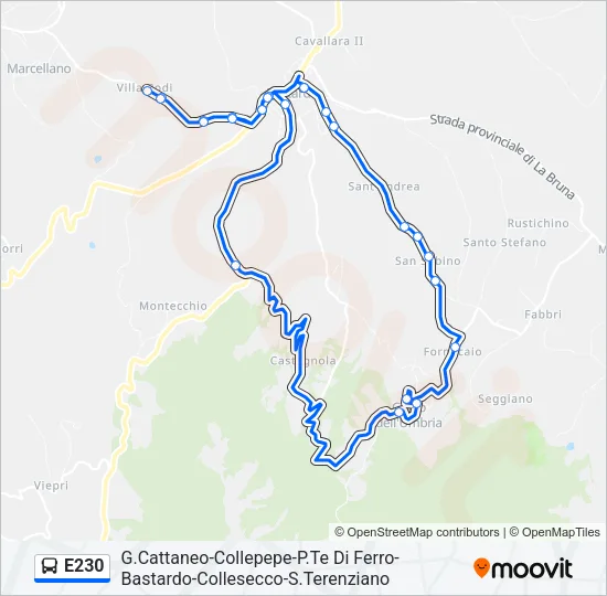 E230 Bus Line Map