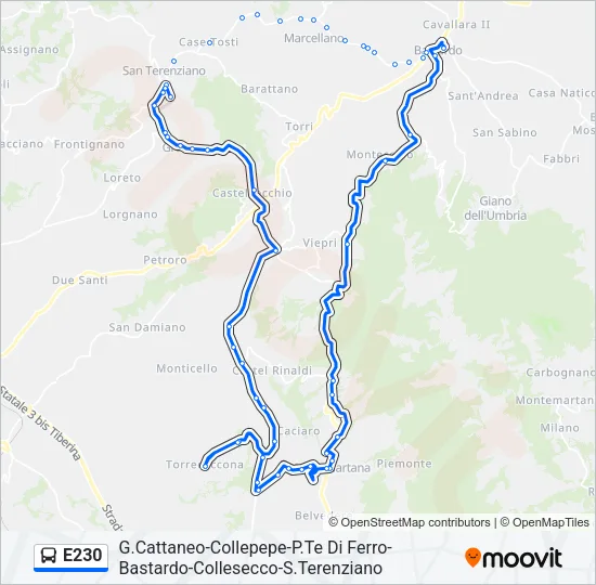 E230 Bus Line Map