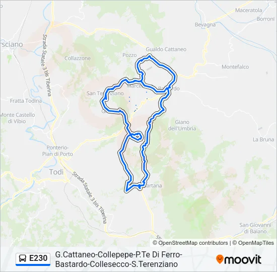 E230 Bus Line Map