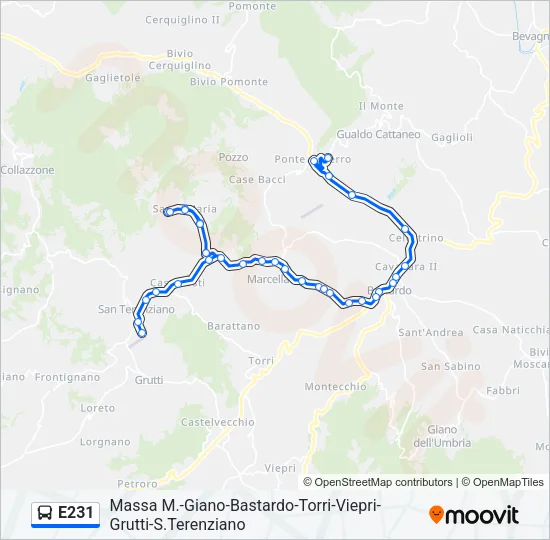 E231 Bus Line Map