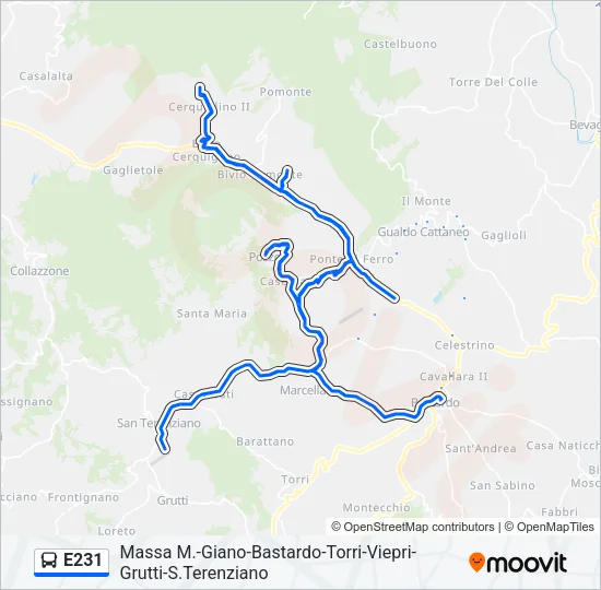 E231 Bus Line Map