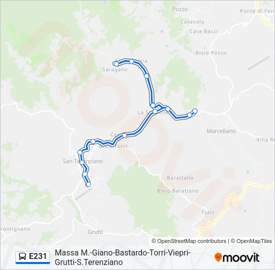E231 Bus Line Map