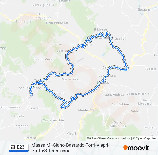 E231 Bus Line Map
