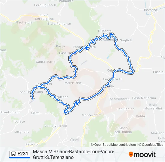 E231 Bus Line Map