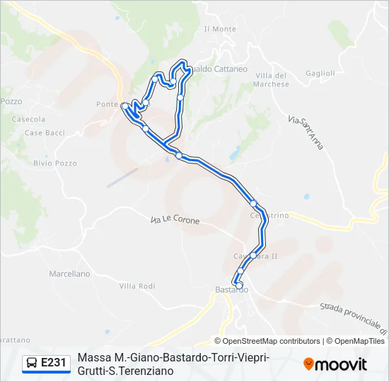 E231 Bus Line Map
