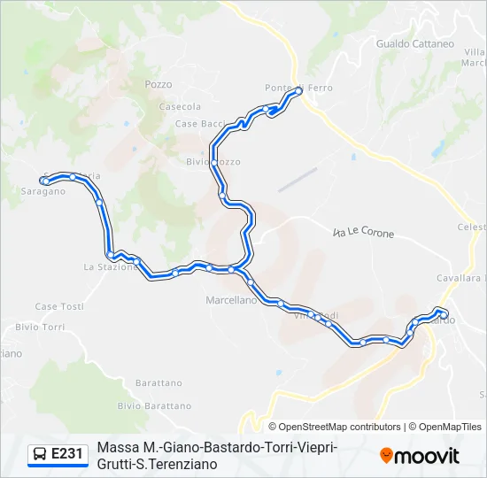 E231 Bus Line Map