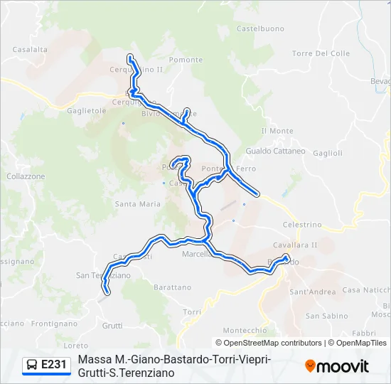 E231 Bus Line Map