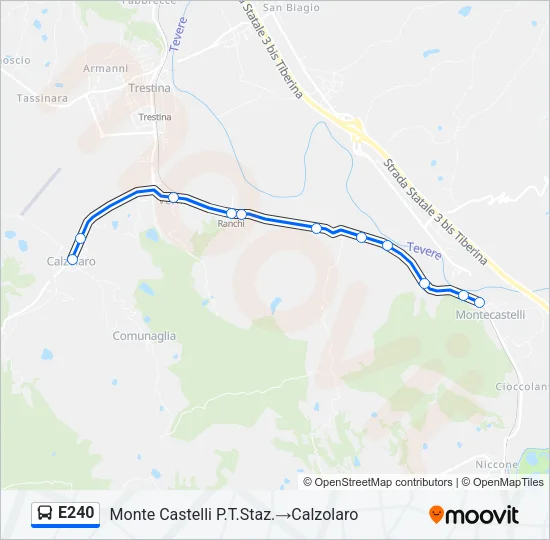 E240 Bus Line Map