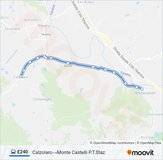 E240 Bus Line Map