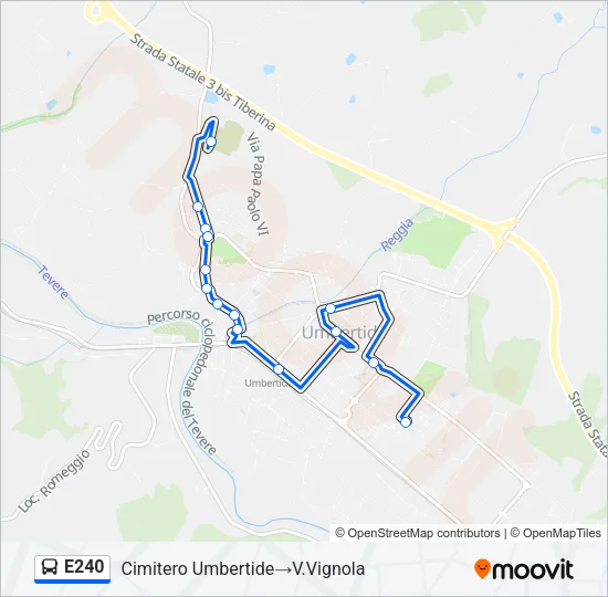 E240 Bus Line Map