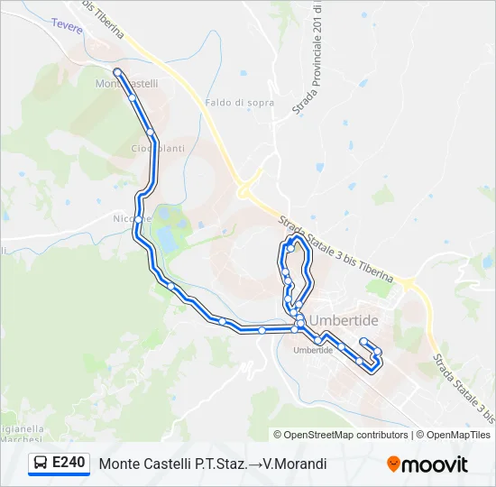 E240 Bus Line Map