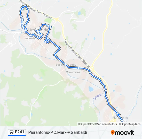 E241 Bus Line Map
