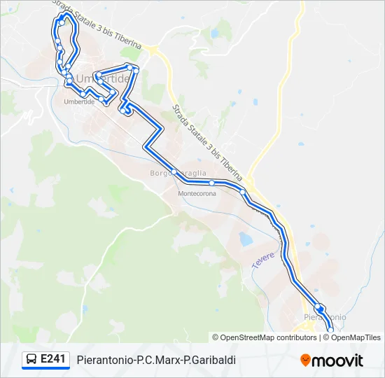 E241 Bus Line Map