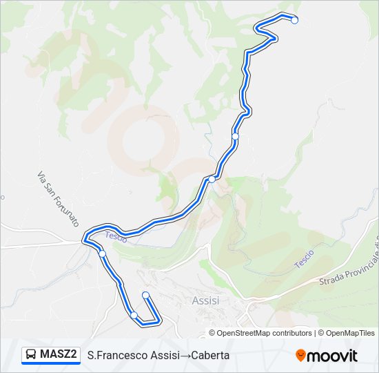 Percorso linea bus MASZ2