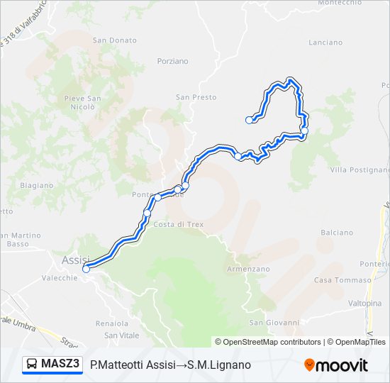 MASZ3 bus Line Map