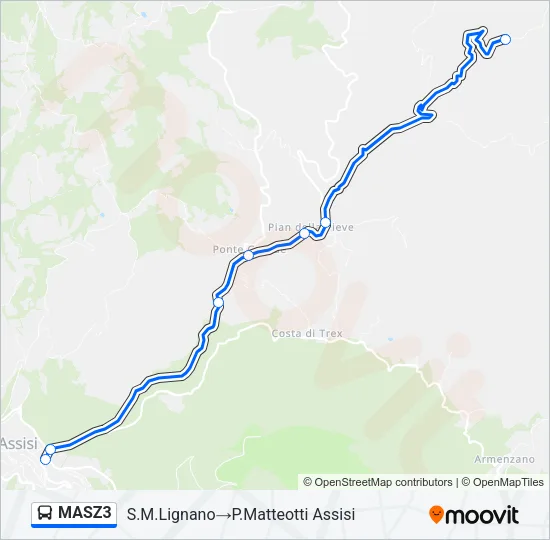 MASZ3 Bus Line Map