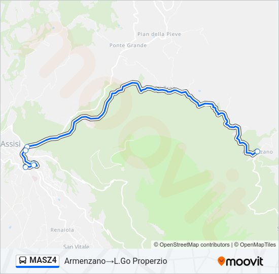 Percorso linea bus MASZ4