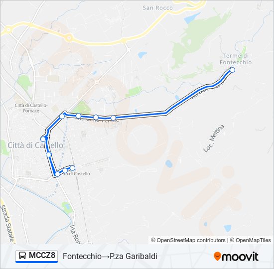MCCZ8 bus Line Map