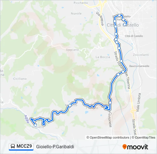 MCCZ9 Bus Line Map