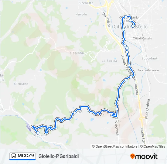 MCCZ9 Bus Line Map
