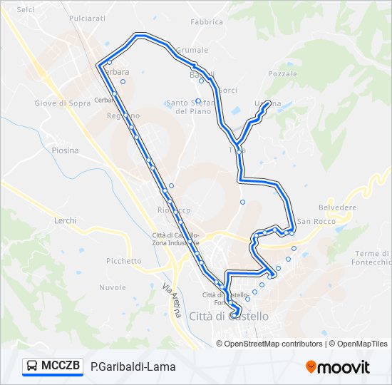 MCCZB bus Line Map