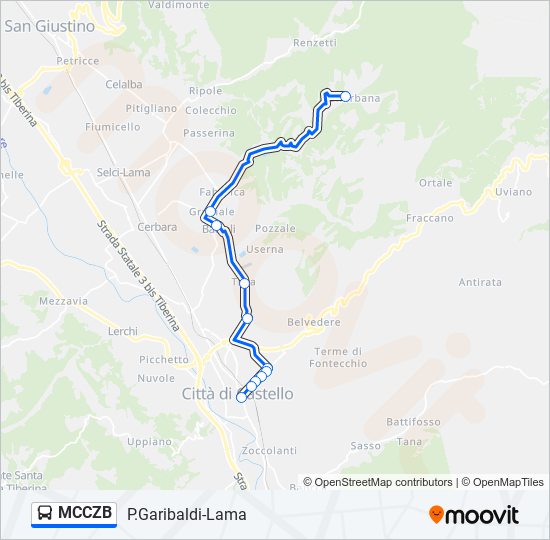 MCCZB bus Line Map