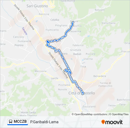 MCCZB Bus Line Map
