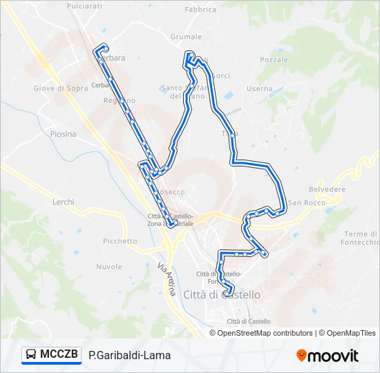 MCCZB Bus Line Map