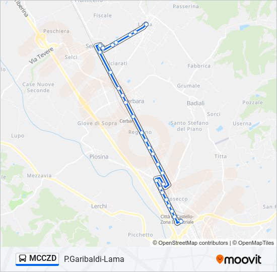 MCCZD bus Line Map
