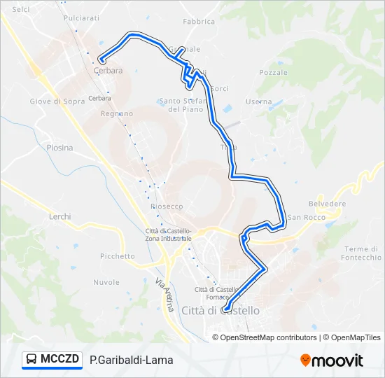 MCCZD Bus Line Map