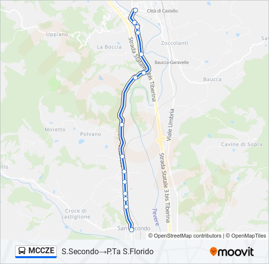 MCCZE bus Line Map