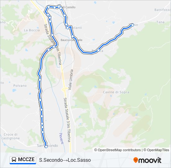 MCCZE bus Line Map